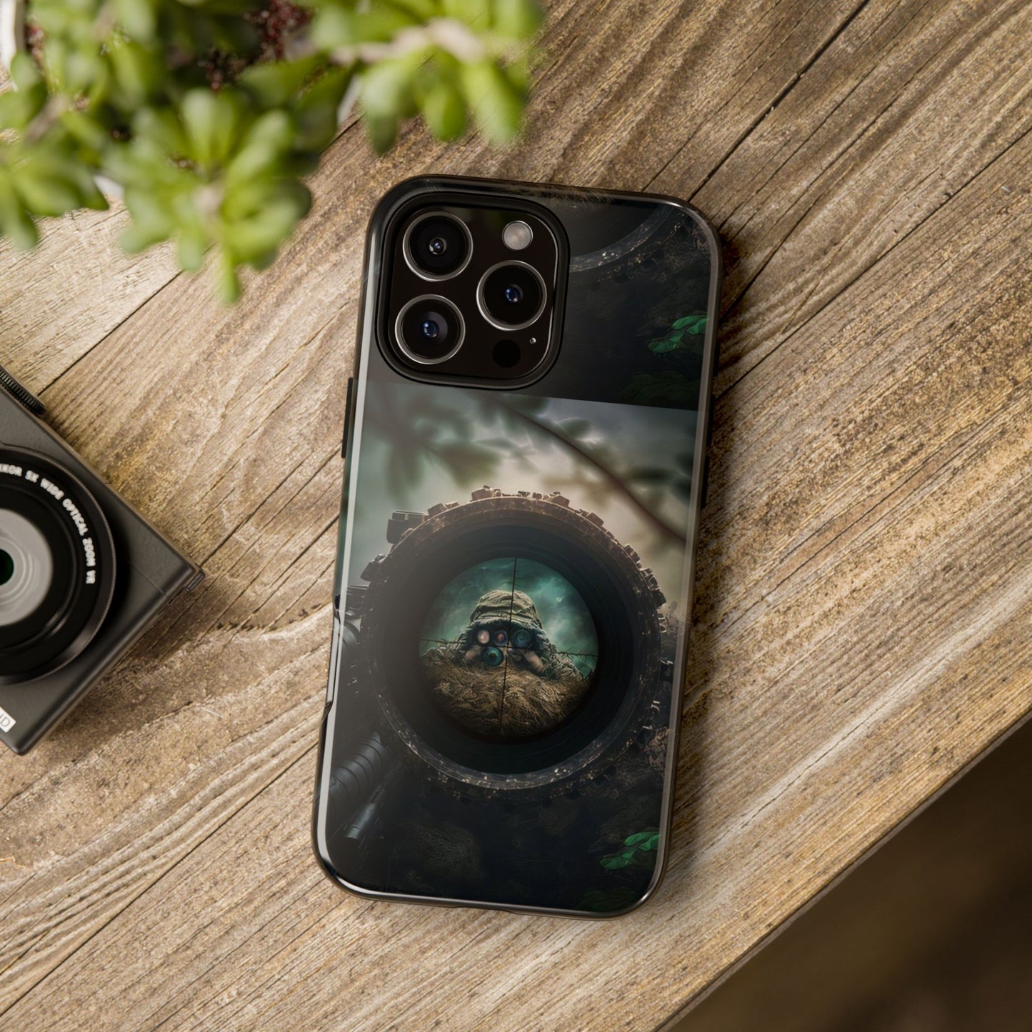Sniper Scope Soldier Phone Case | Dual Layer Tough Cover  For iPhone
