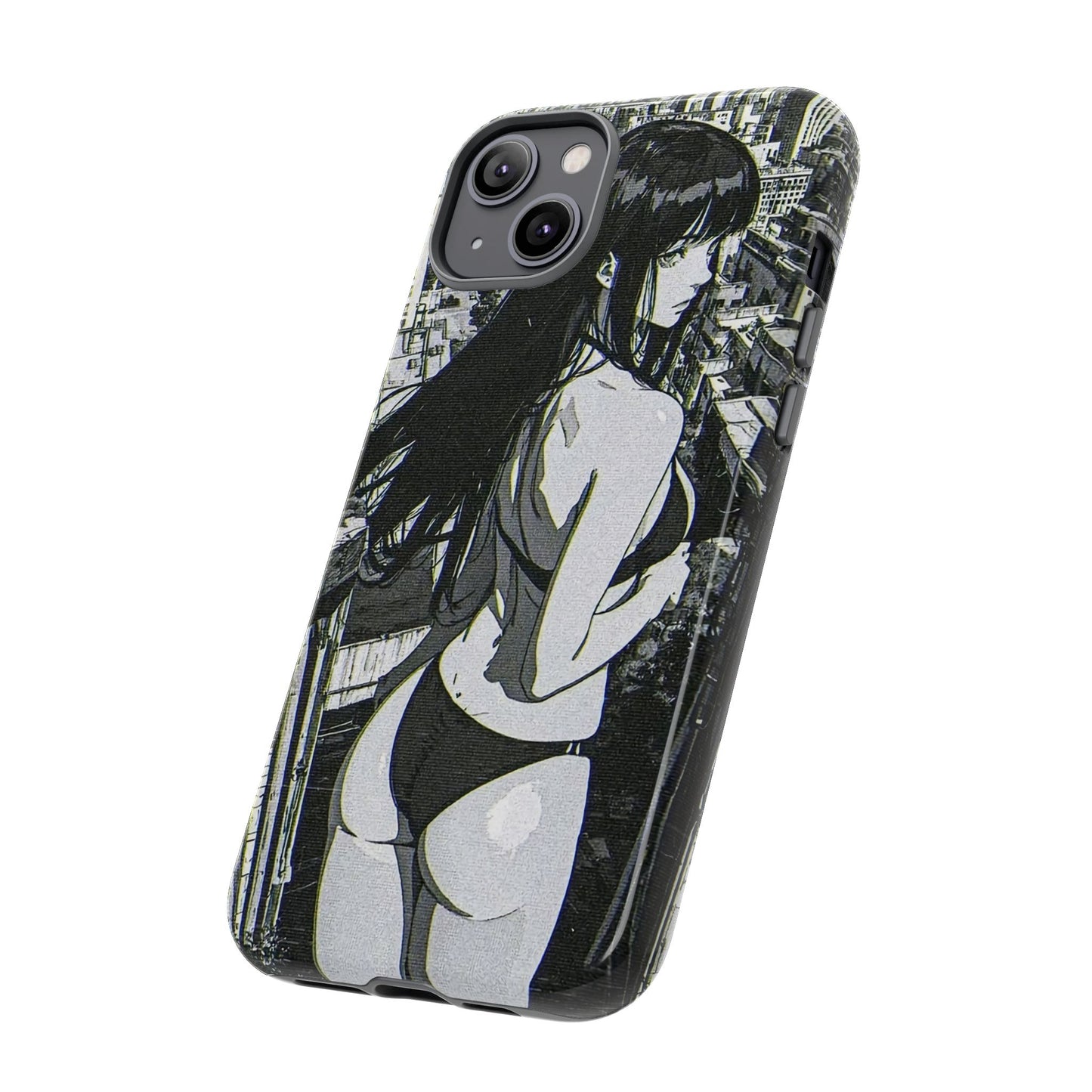 Tough Phone Case, Anime Manga Girl Bikini Design, iPhone, Galaxy, Google Pixel, Hentai Ecchi Art