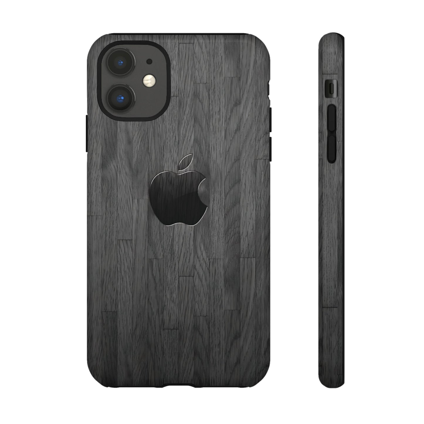 Tough Cases For iPhones, Gray Wood Color Rugged Phone Case