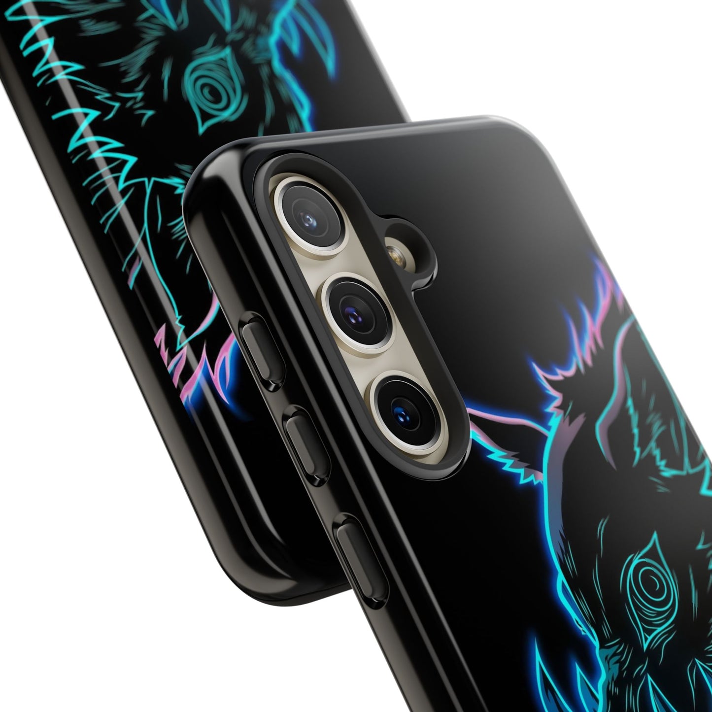 Tough Cases For iPhone, Galaxy, Anime Hashibira Beast Slayer Neon Design