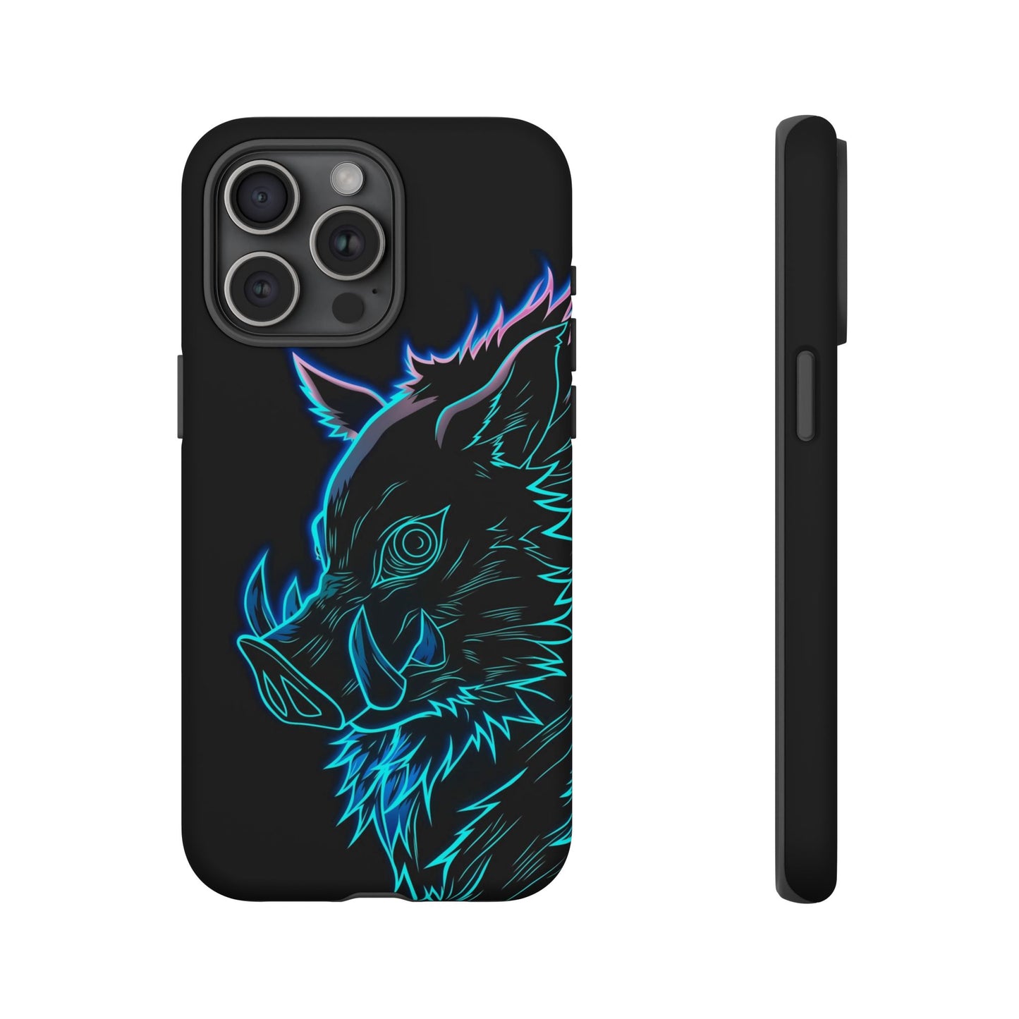 Tough Cases For iPhone, Galaxy, Anime Hashibira Beast Slayer Neon Design