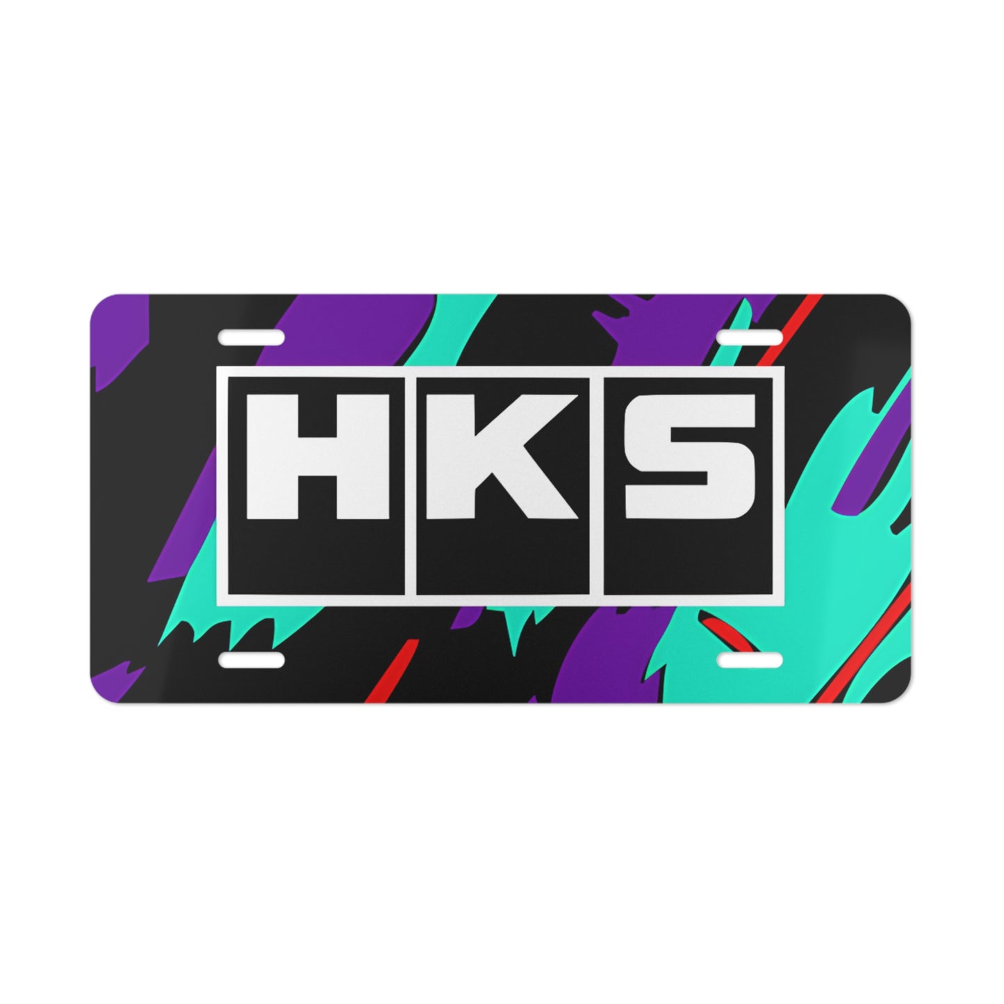 Retro Style HKS JDM Front Vanity License Plate