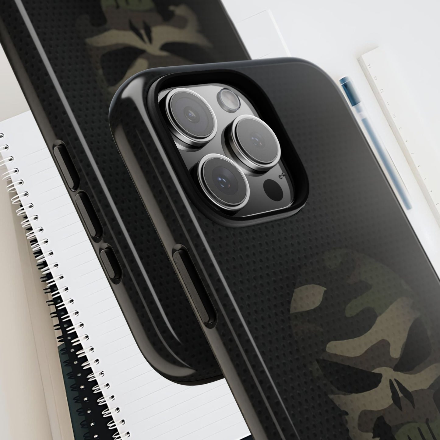 Camo Green Tough Case For iPhone, Samsung Galaxy, Jake Skull Punisher Graphic