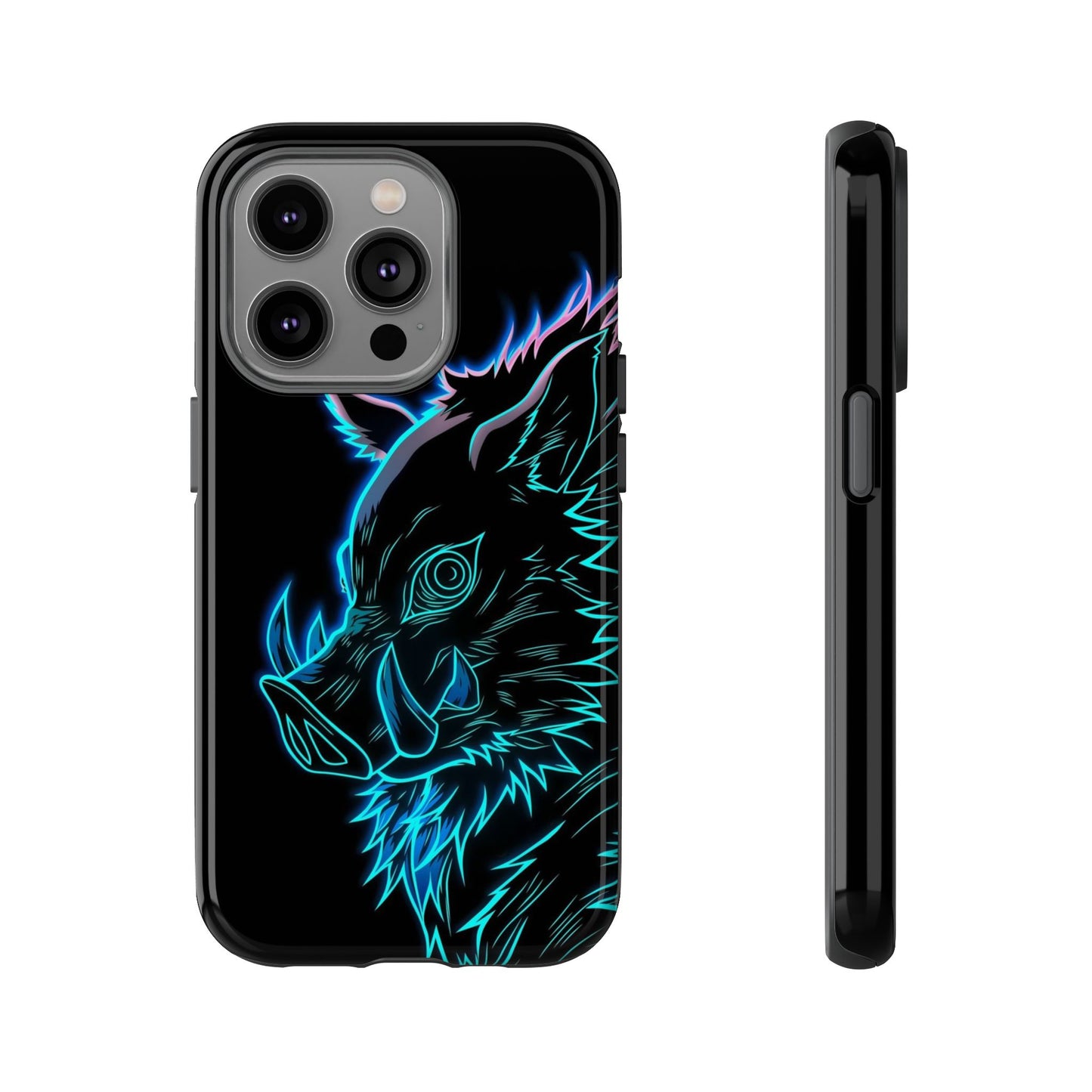 Tough Cases For iPhone, Galaxy, Anime Hashibira Beast Slayer Neon Design