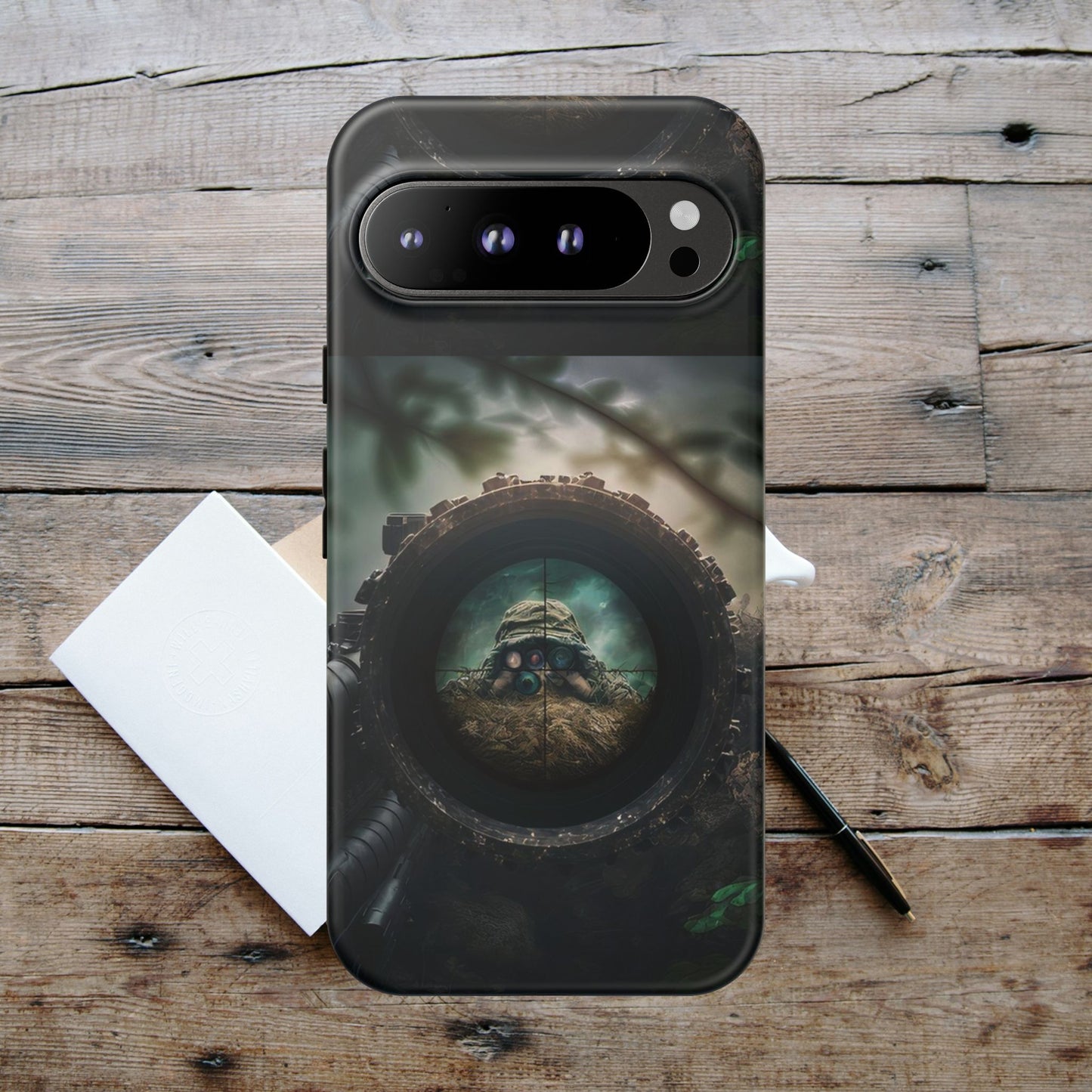 Sniper Scope Soldier Phone Case | Dual Layer Tough Cover  For iPhone