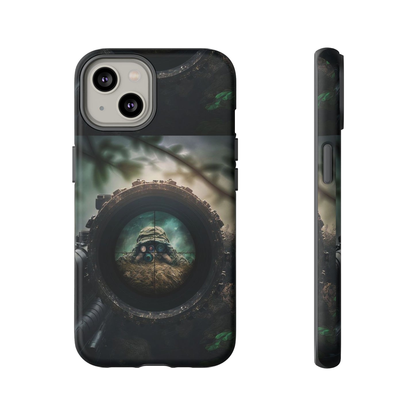 Sniper Scope Soldier Phone Case | Dual Layer Tough Cover  For iPhone