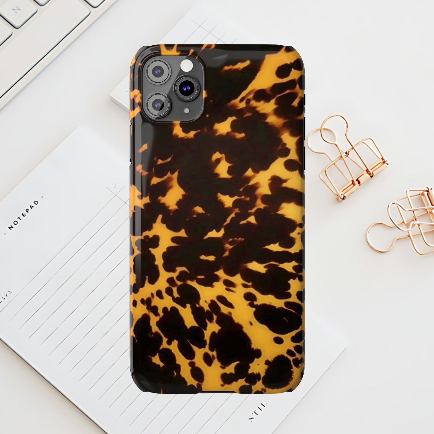 Two Tone Tortoiseshell iPhone Ultra Slim Cases, Glossy Finish