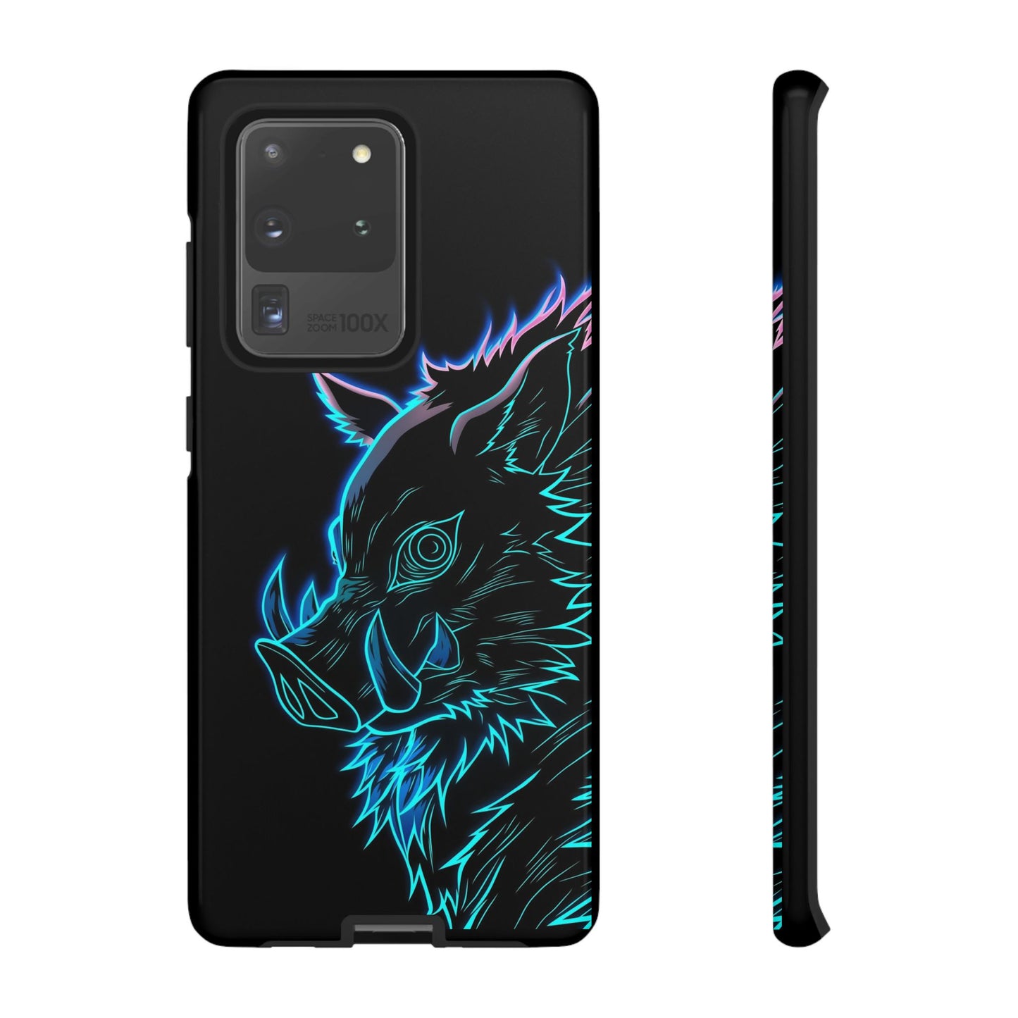 Tough Cases For iPhone, Galaxy, Anime Hashibira Beast Slayer Neon Design