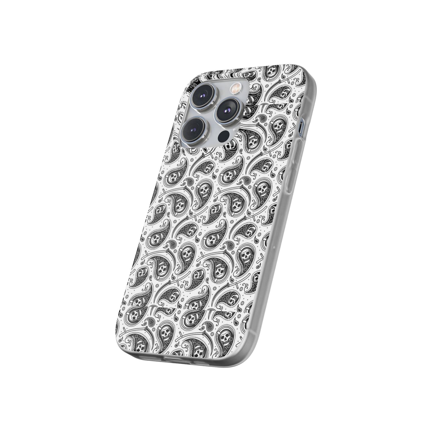 Skull Paisley Pattern Phone Case TPU Soft Flexi Case for iPhones