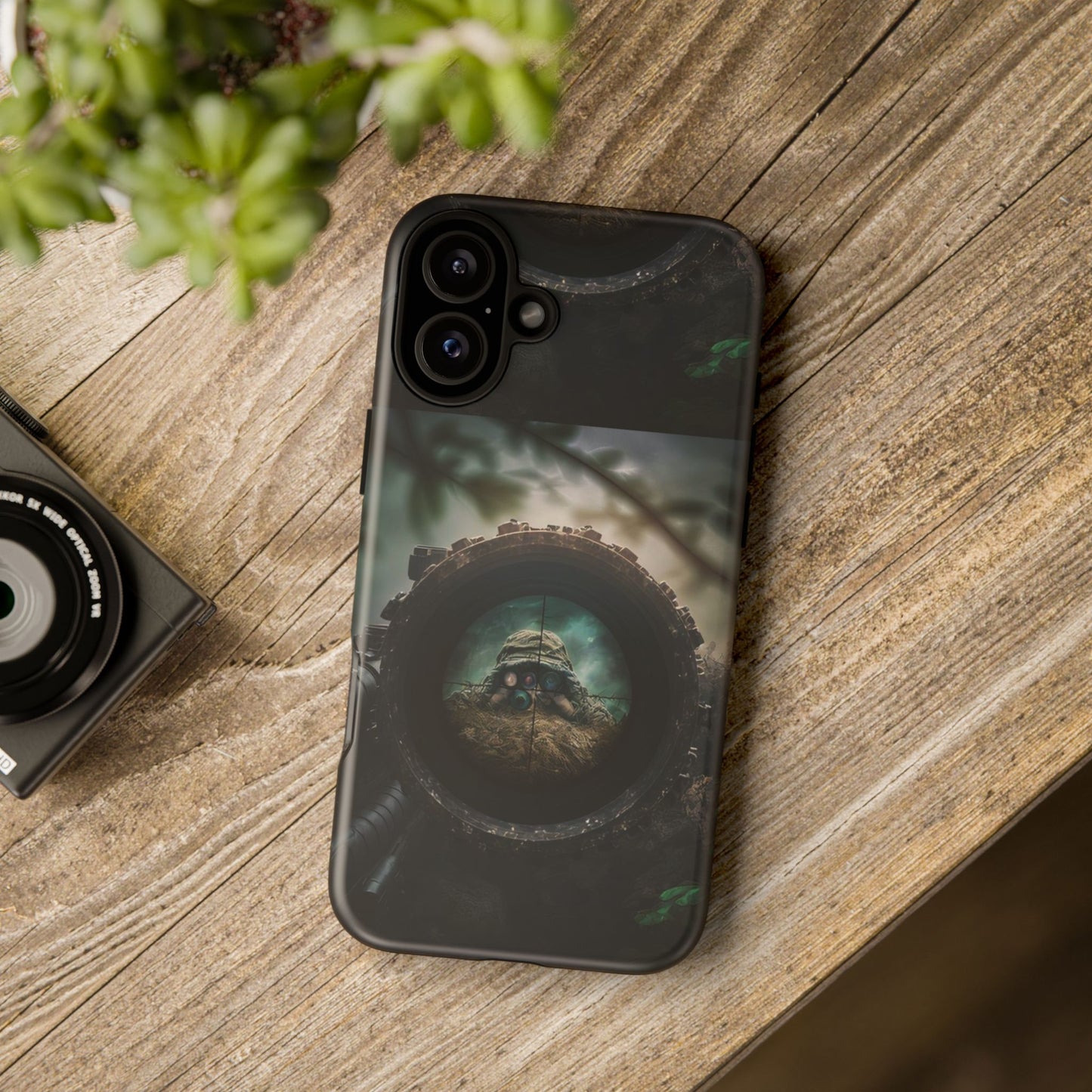 Sniper Scope Soldier Phone Case | Dual Layer Tough Cover  For iPhone