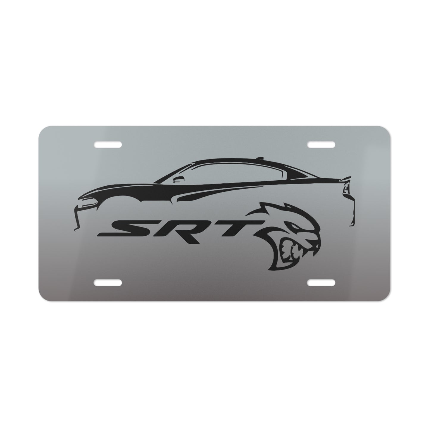 SRT HELLCAT Dodge Front Vanity License Plate Black Challenger