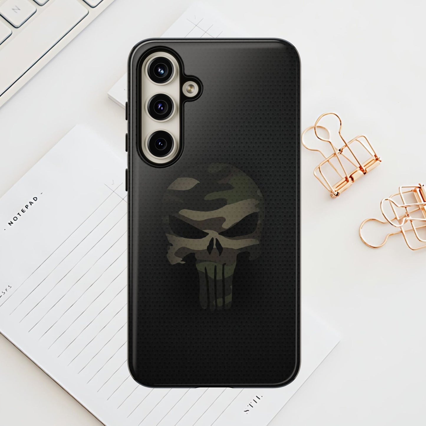 Camo Green Tough Case For iPhone, Samsung Galaxy, Pixel, Punisher Graphic