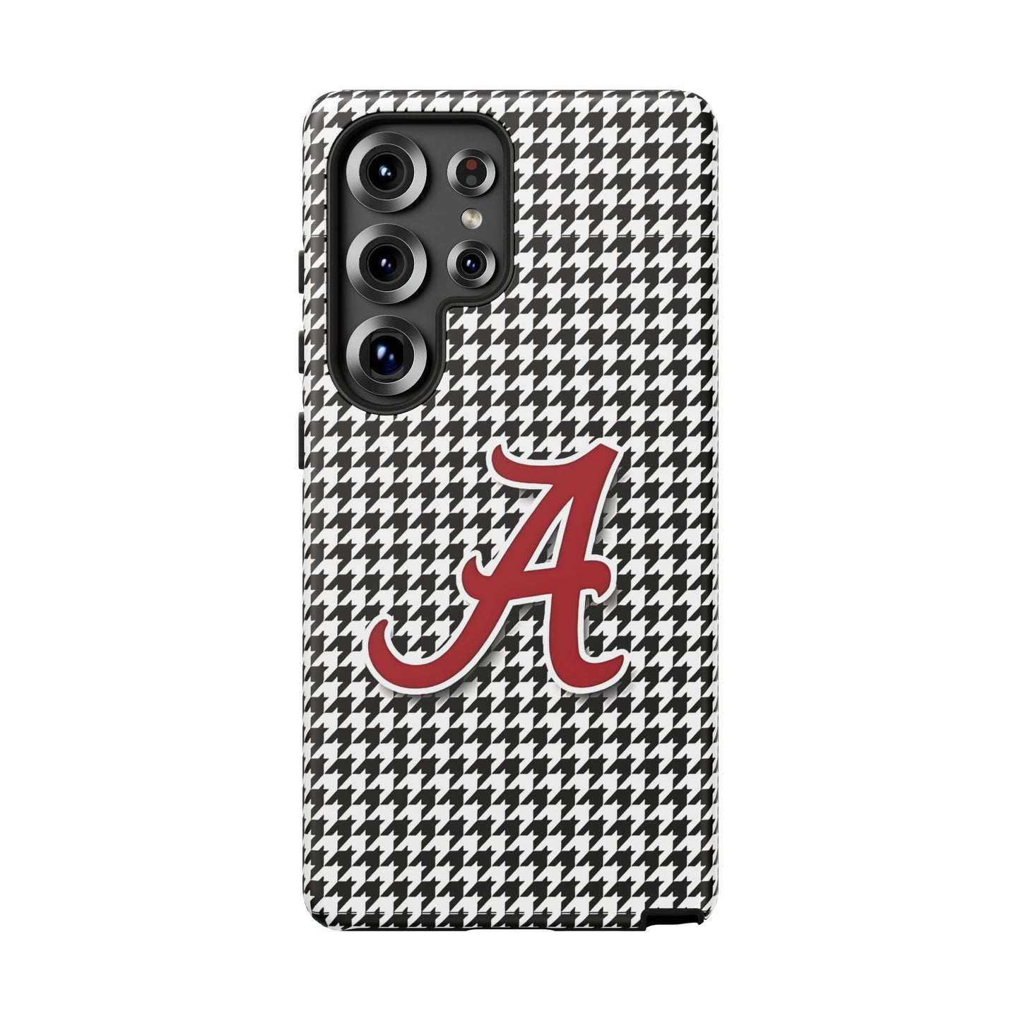 Alabama Houndstooth Phone Case, Tough Cases, College RTR Fan Gear, Initial A