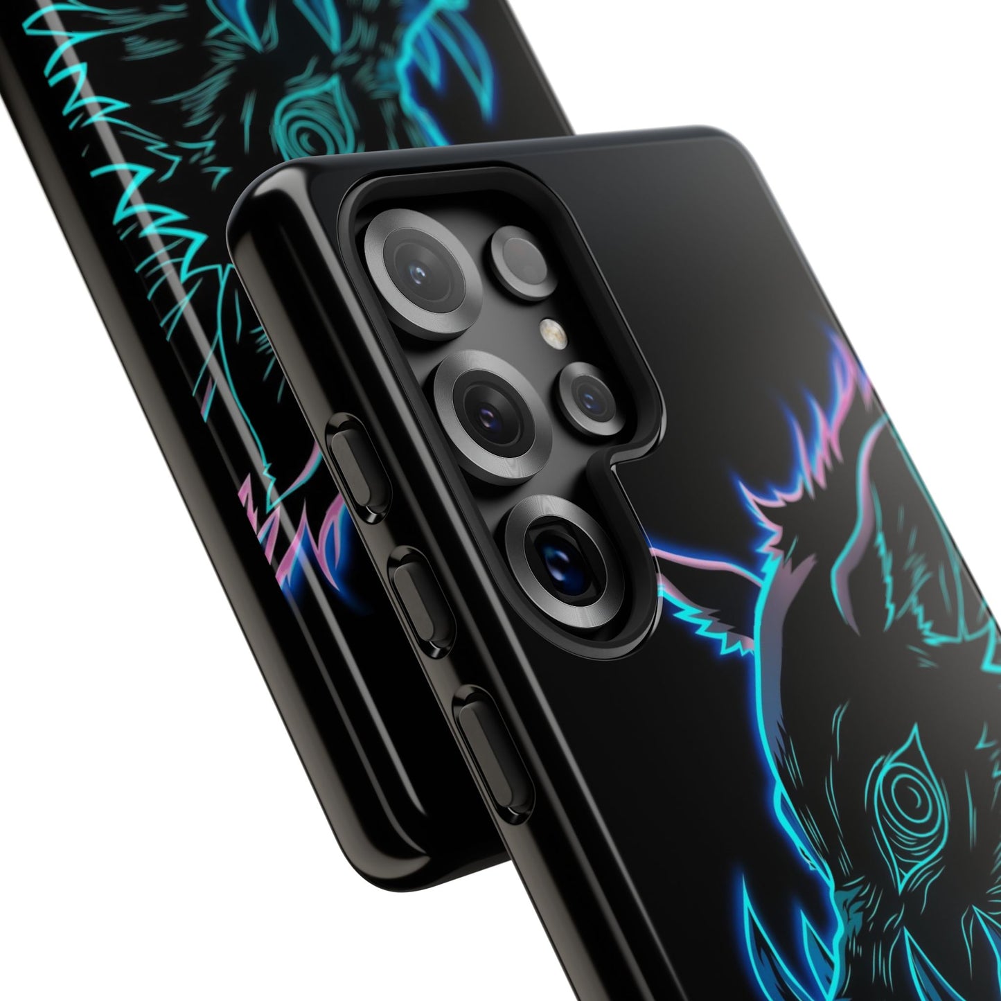 Tough Cases For iPhone, Galaxy, Anime Hashibira Beast Slayer Neon Design