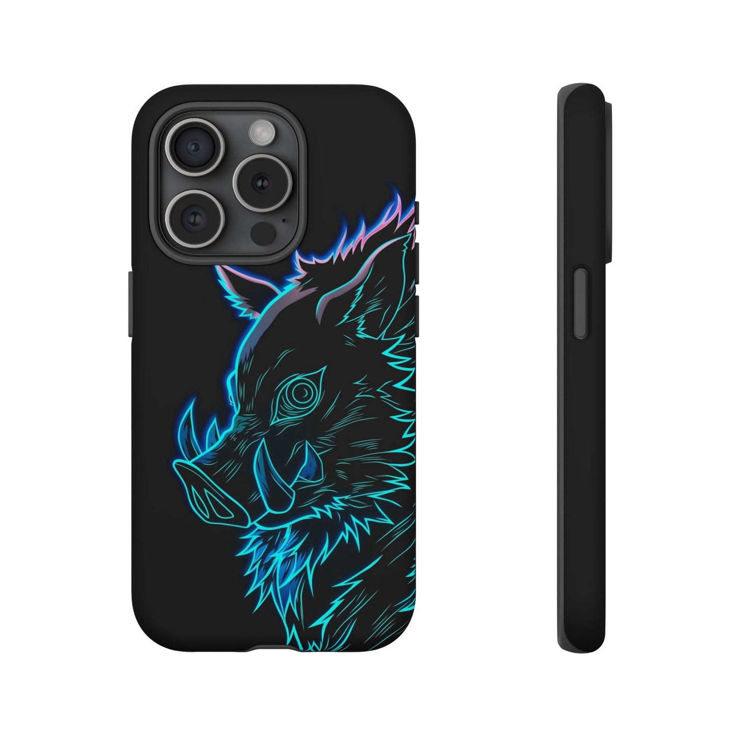 Tough Cases For iPhone, Galaxy, Anime Hashibira Beast Slayer Neon Design