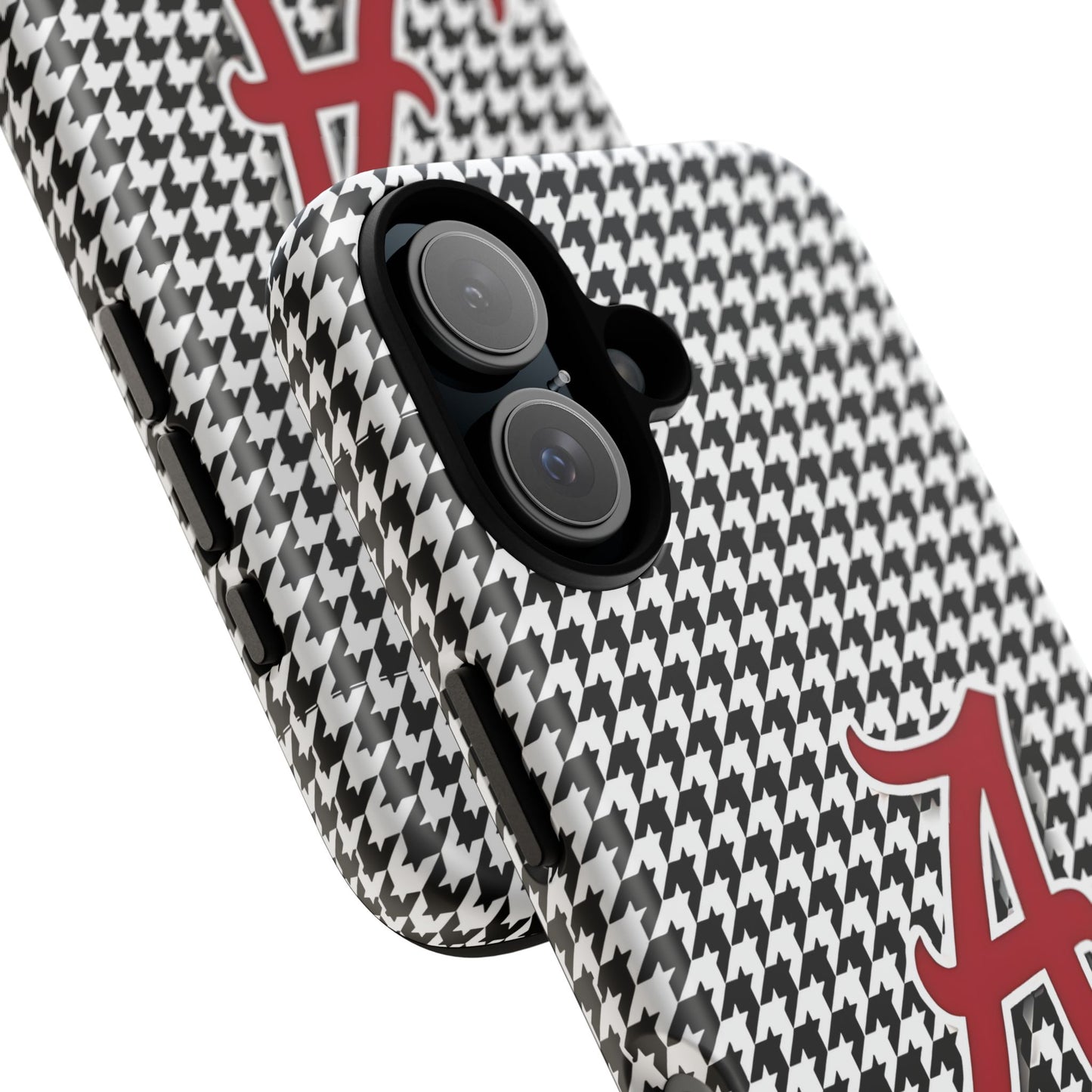 Alabama Houndstooth Phone Case, Tough Cases, College RTR Fan Gear, Initial A