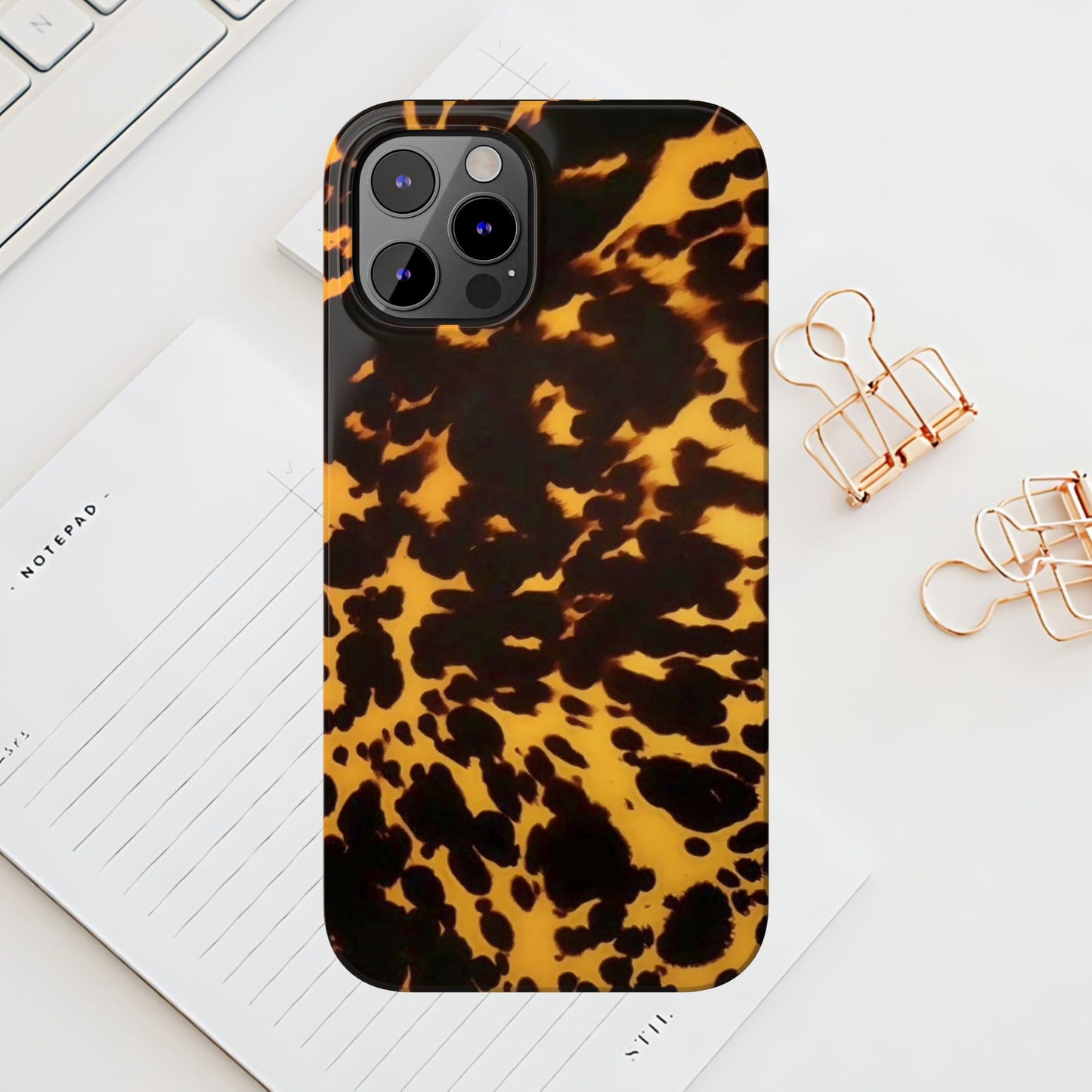 Two Tone Tortoiseshell iPhone Ultra Slim Cases, Glossy Finish