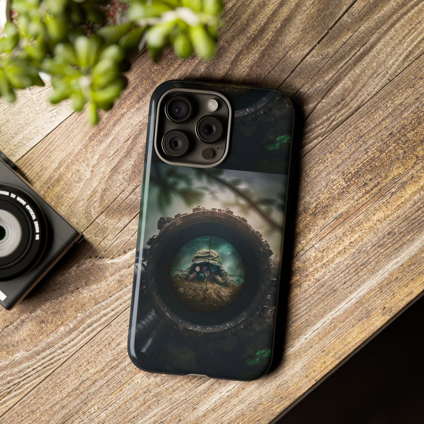 Sniper Scope Soldier Phone Case | Dual Layer Tough Cover  For iPhone