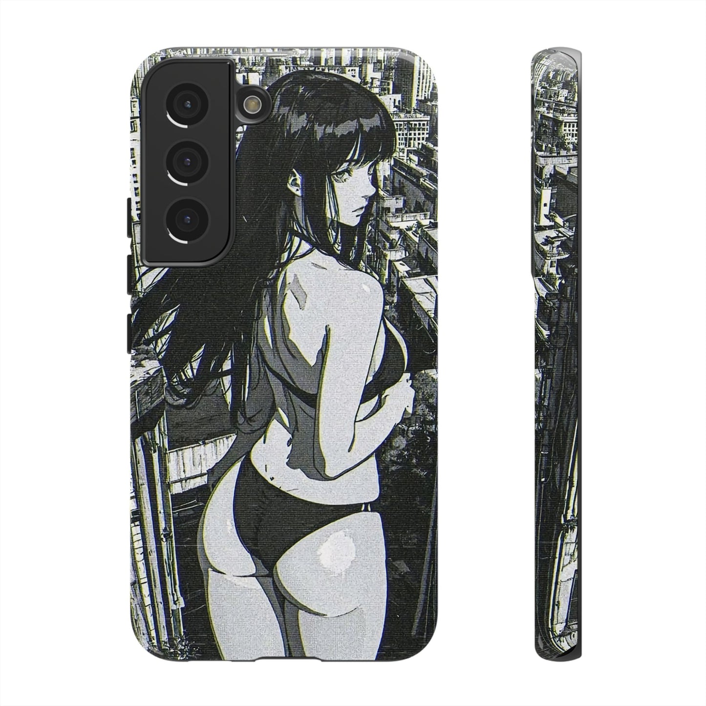 Tough Phone Case, Anime Manga Girl Bikini Design, iPhone, Galaxy, Google Pixel, Hentai Ecchi Art