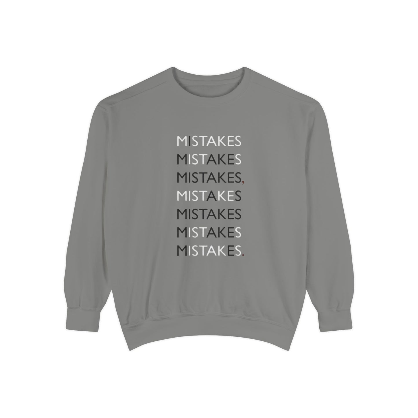 I Make Mistakes Sweatshirt | Comfy Typographic Self-Acceptance Crewneck
