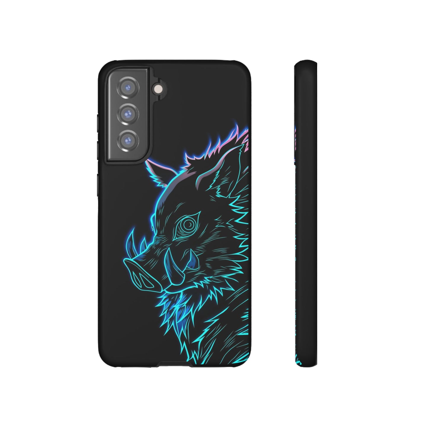 Tough Cases For iPhone, Galaxy, Anime Hashibira Beast Slayer Neon Design
