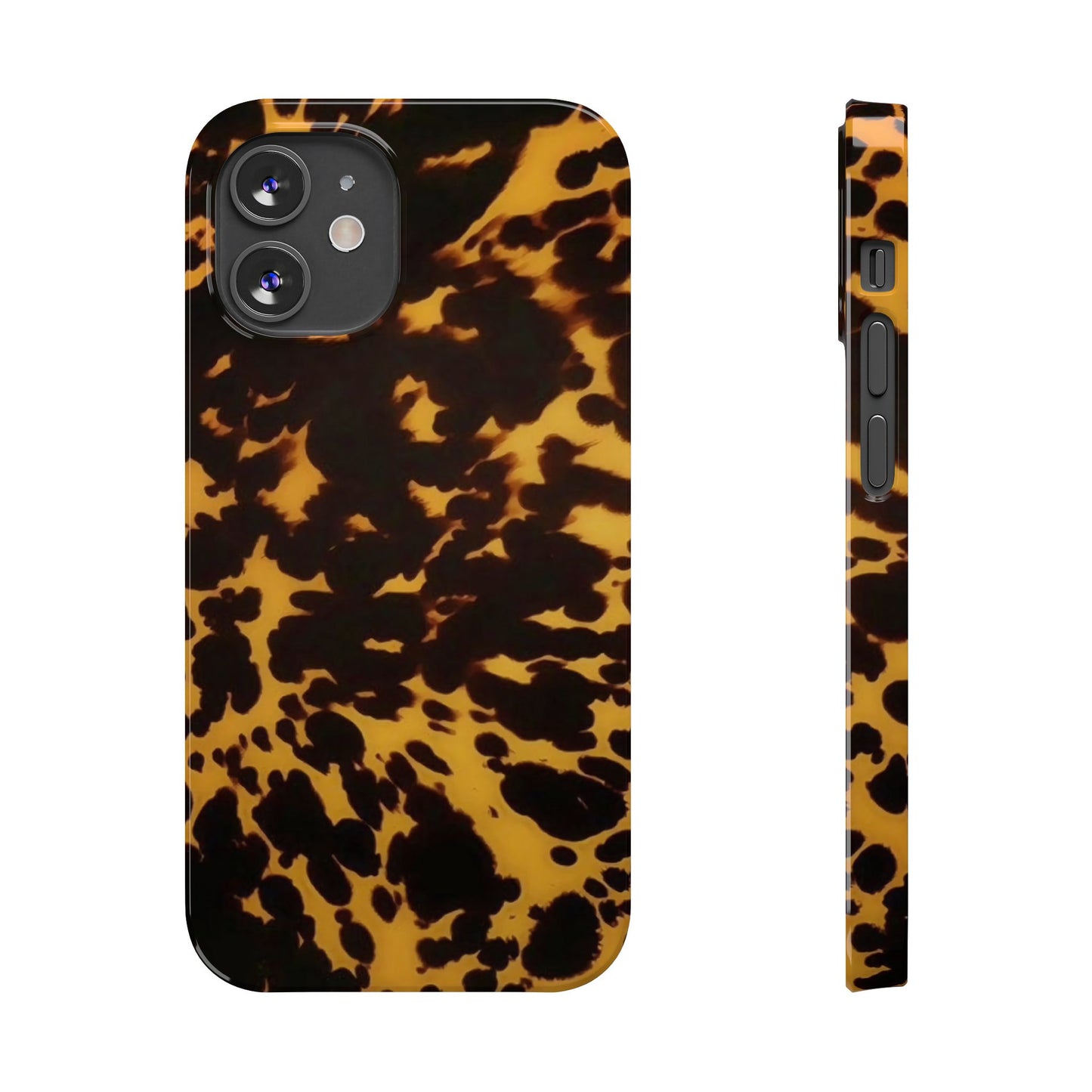 Two Tone Tortoiseshell iPhone Ultra Slim Cases, Glossy Finish