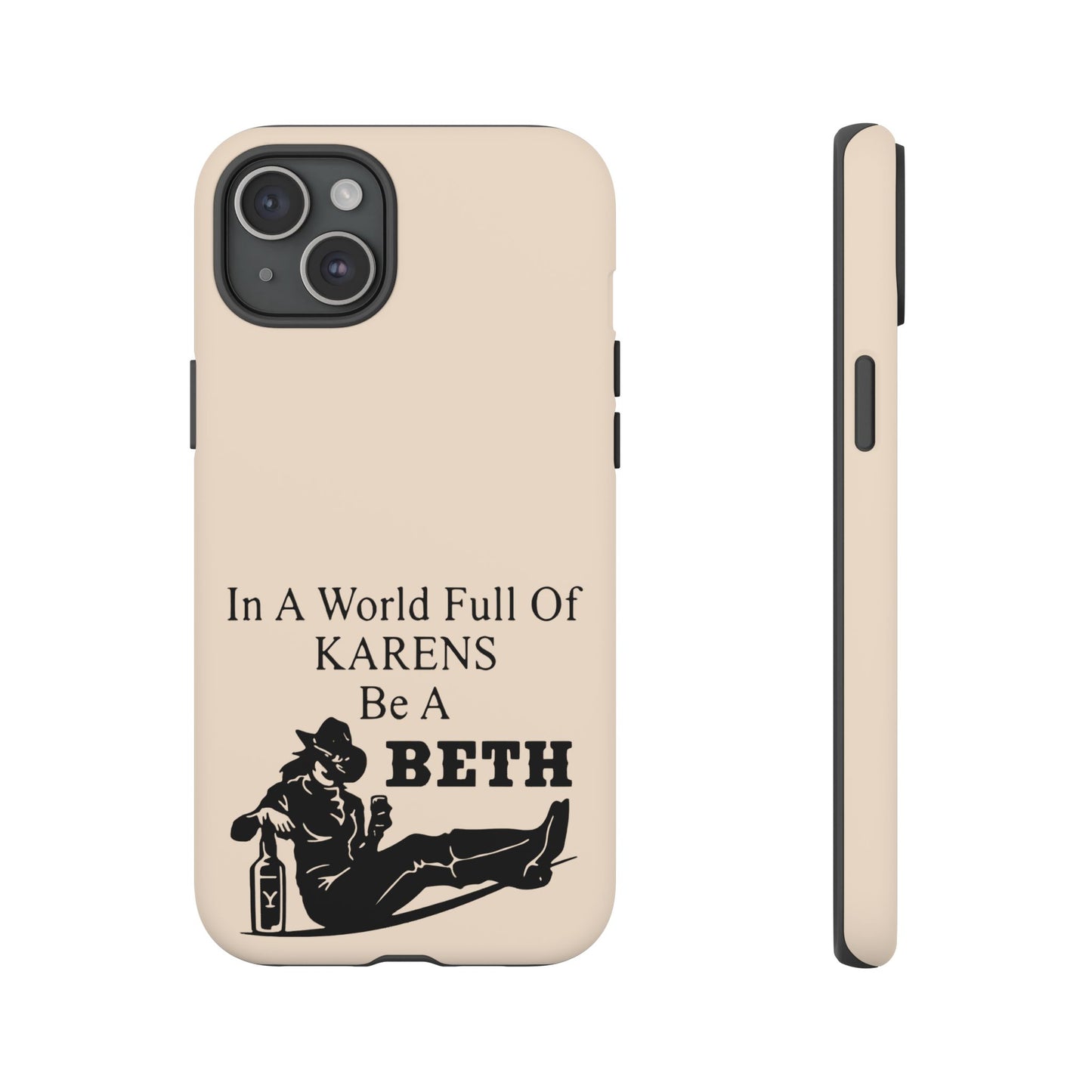 Peach Color Tough Phone Cases For iPhone, Samsung, Pixel, Cowgirl Inspired