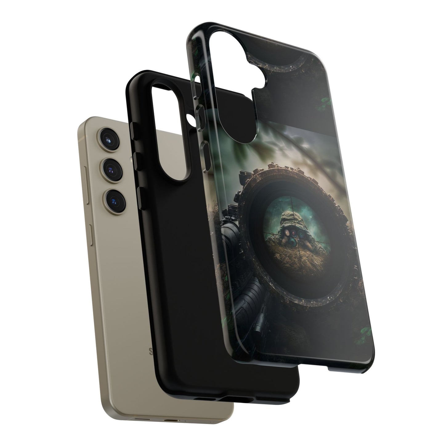 Sniper Scope Soldier Phone Case | Dual Layer Tough Cover  For iPhone