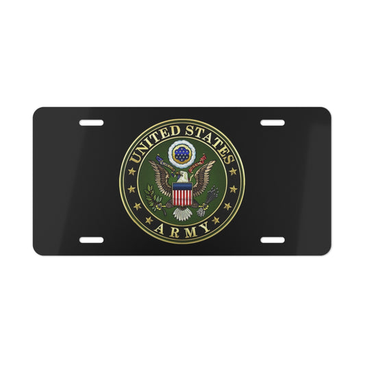United States Army Logo Coat Of Arms Front Vanity License Plate