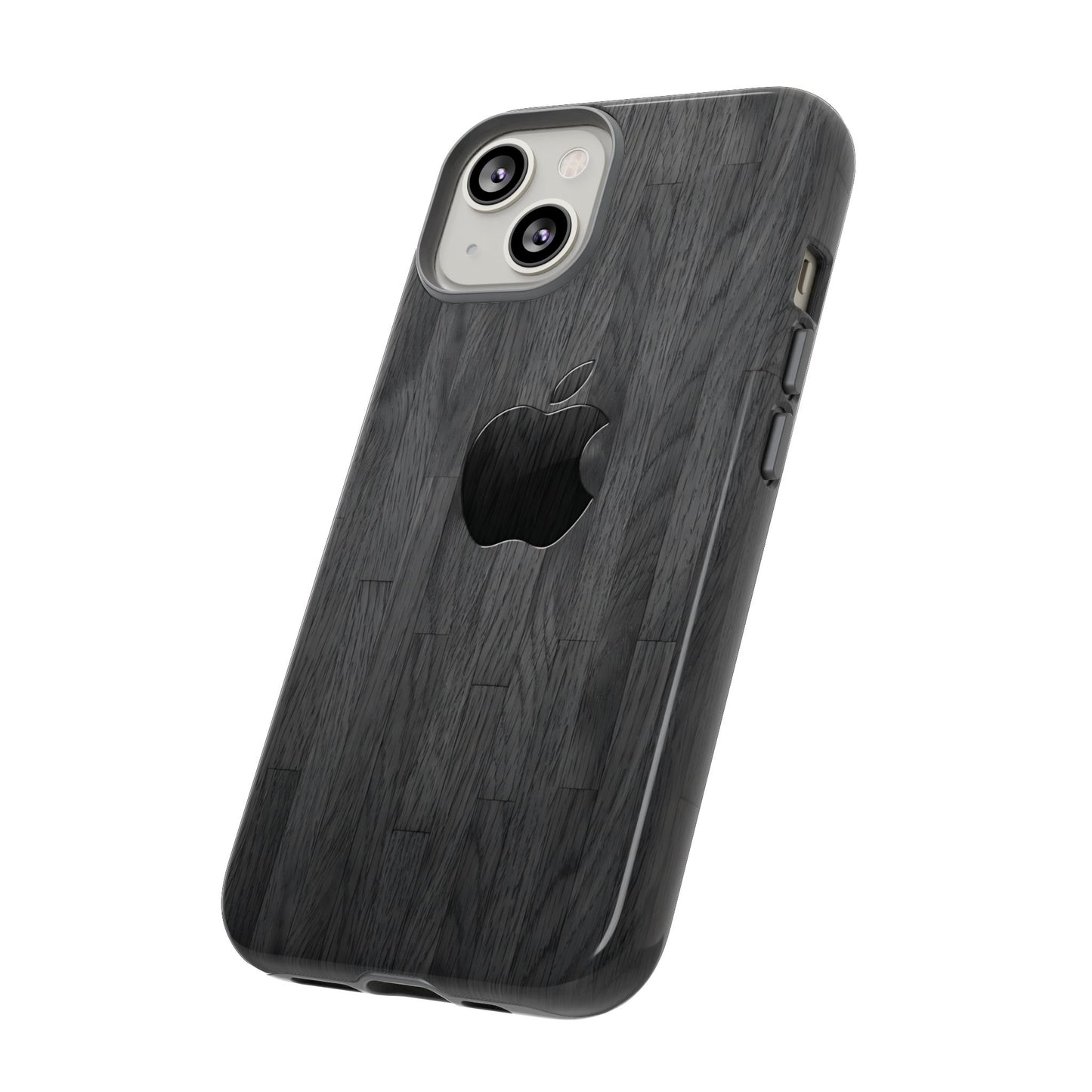 Tough Cases For iPhones, Gray Wood Color Rugged Phone Case