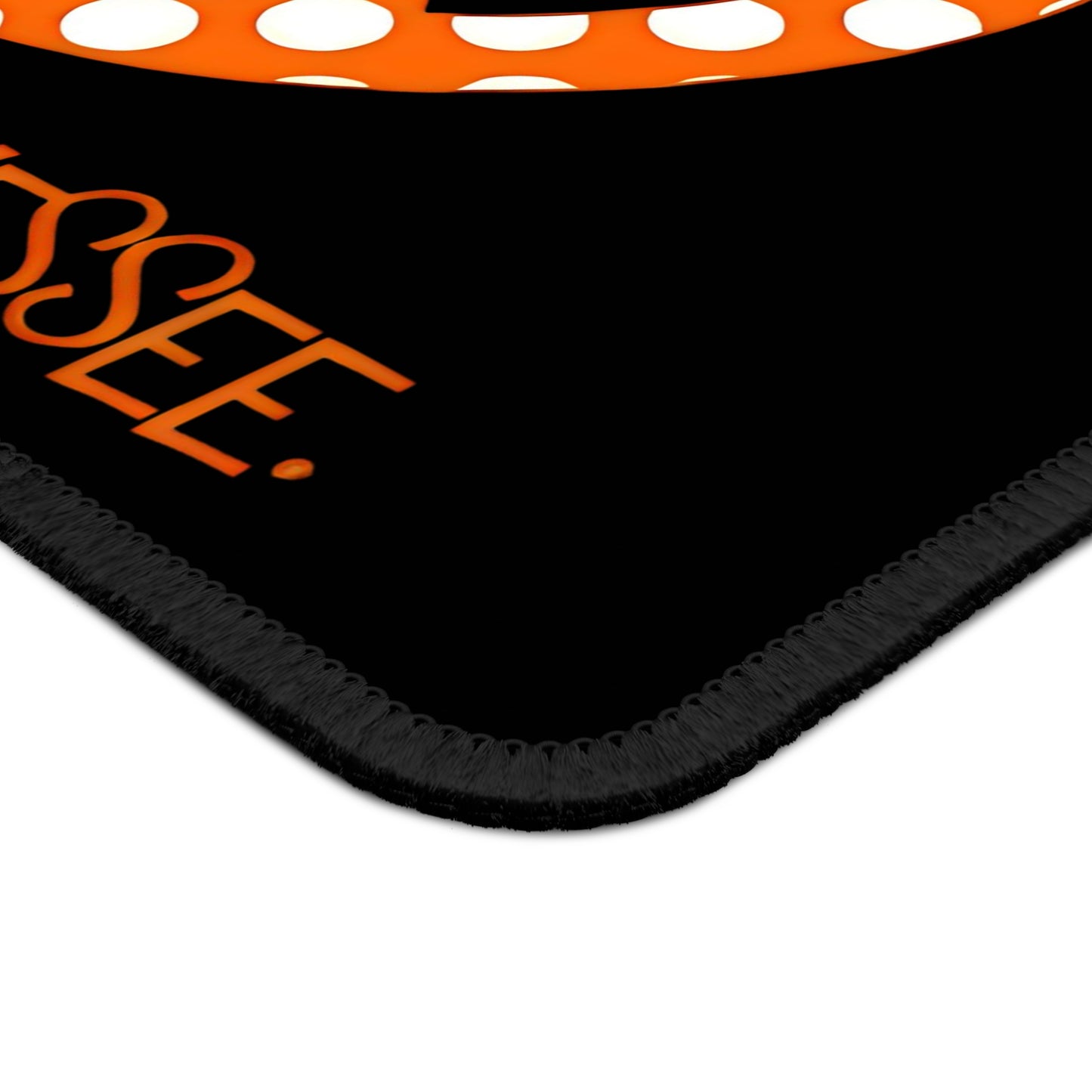 Peace Love Tennessee Gaming Mouse Pad | Orange Polka Dot Peace Sign, Gift Idea