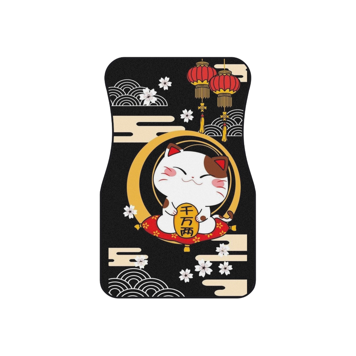Lucky Cat JDM Car Mats | Set of 4 | Drift Car Accessories, Japan Auto Decor