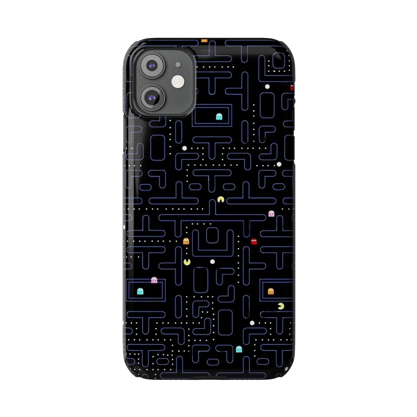 iPhone Slim Case, Pac Man Arcade Game Board Design, Glossy Finish