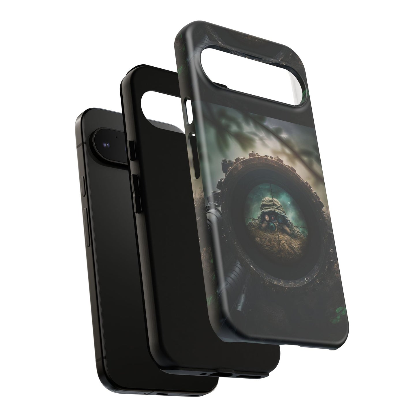 Sniper Scope Soldier Phone Case | Dual Layer Tough Cover  For iPhone