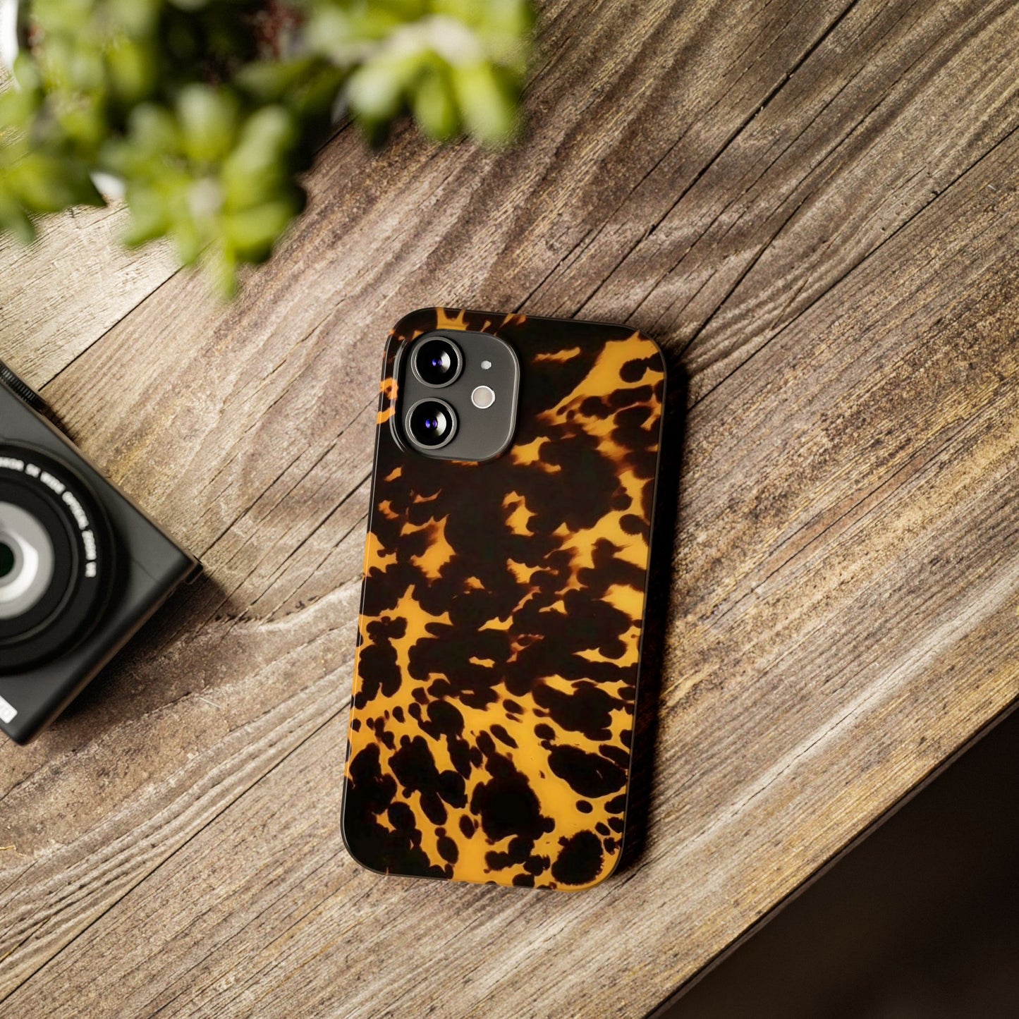Two Tone Tortoiseshell iPhone Ultra Slim Cases, Glossy Finish