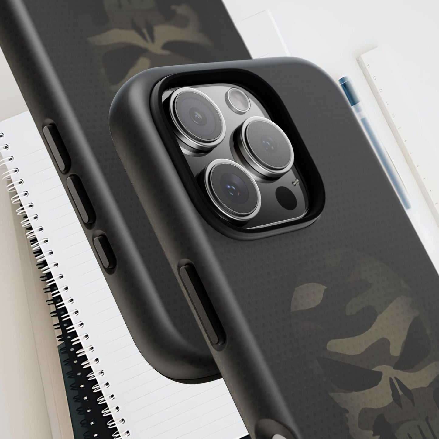 Camo Green Tough Case For iPhone, Samsung Galaxy, Jake Skull Punisher Graphic