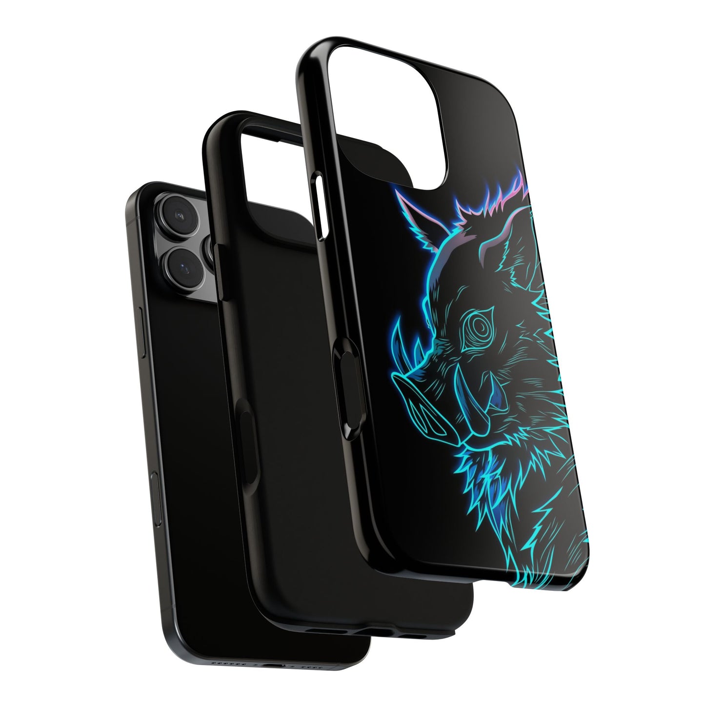 Tough Cases For iPhone, Galaxy, Anime Hashibira Beast Slayer Neon Design