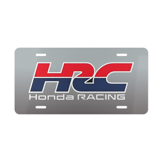 For Honda, HRC Racing Gray Vanity Plate, Unique Car Decor, Custom Car Tag