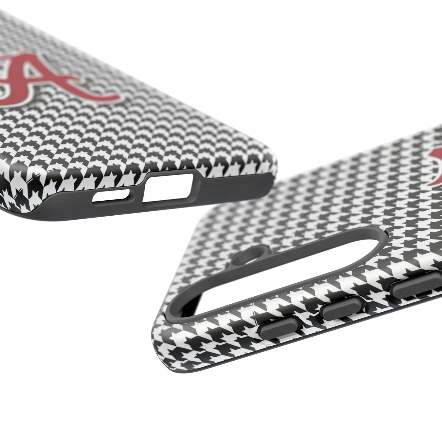 Alabama Houndstooth Phone Case, Tough Cases, College RTR Fan Gear, Initial A