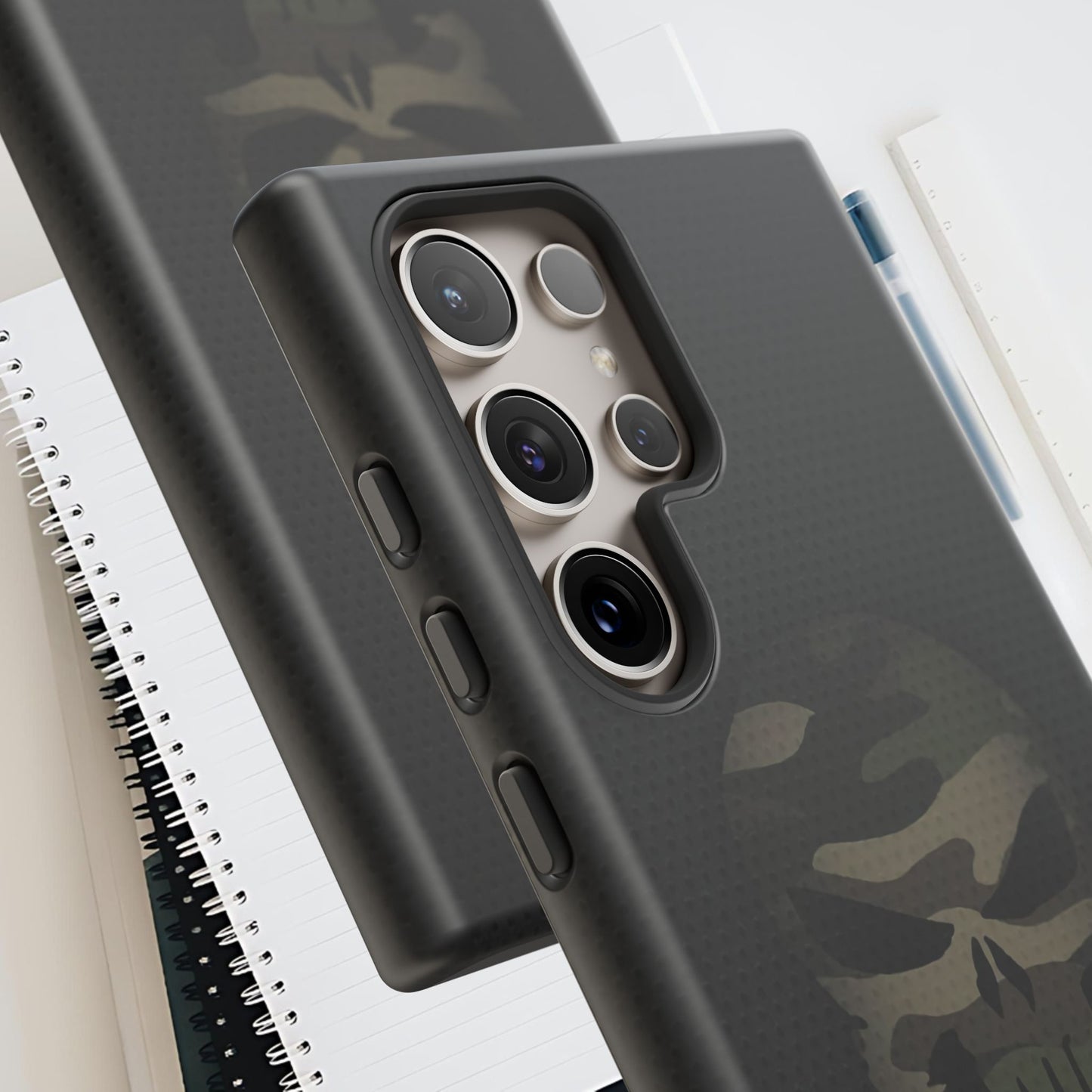 Camo Green Tough Case For iPhone, Samsung Galaxy, Jake Skull Punisher Graphic