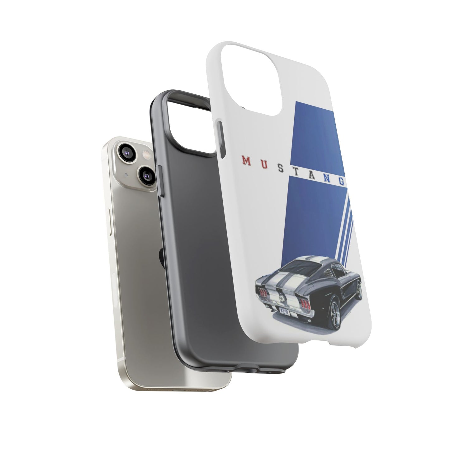 Mustang Car Art Tough Cases For iPhones, Samsung Galaxy and Google Pixel