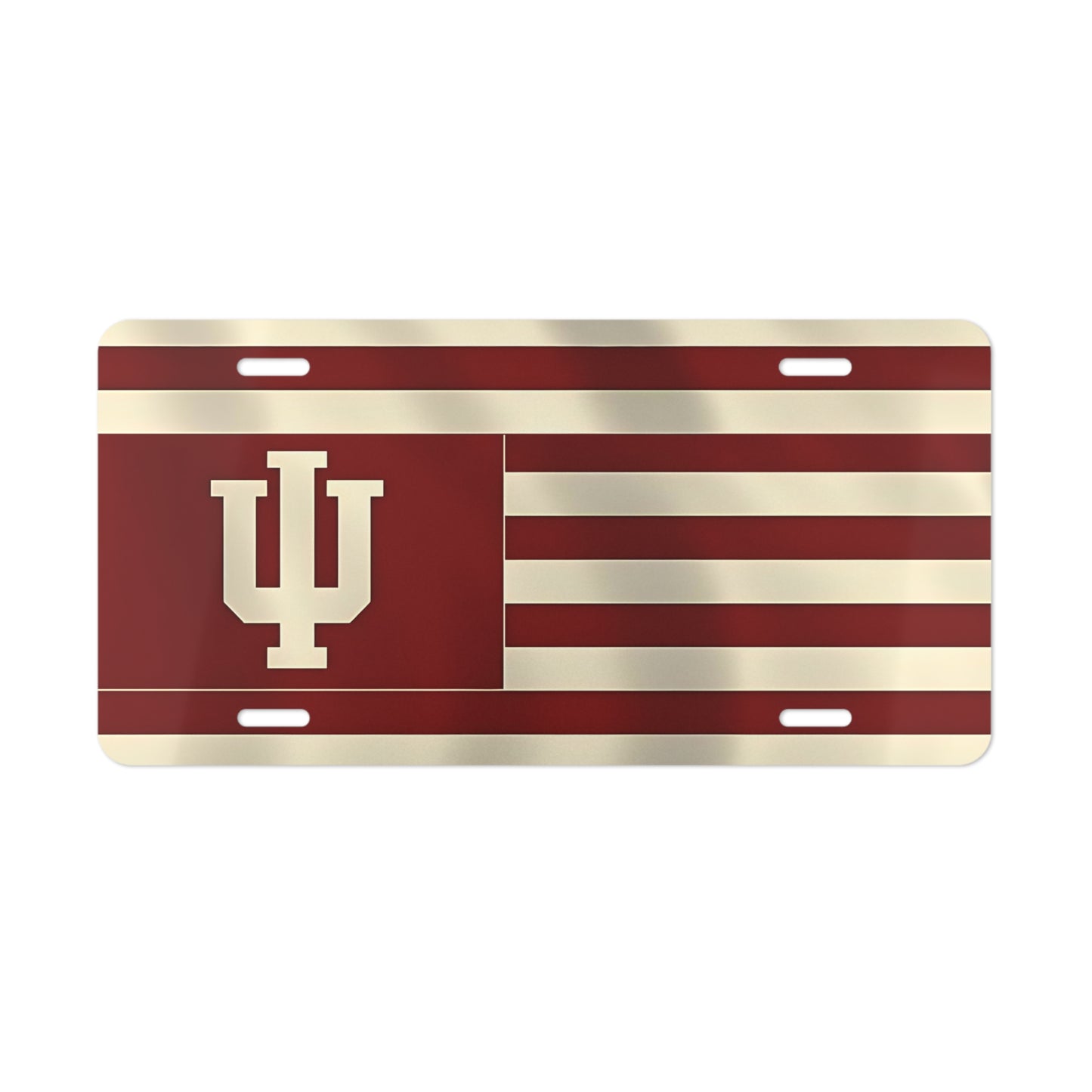 State Of Indiana Stripes Front Vanity License Plate