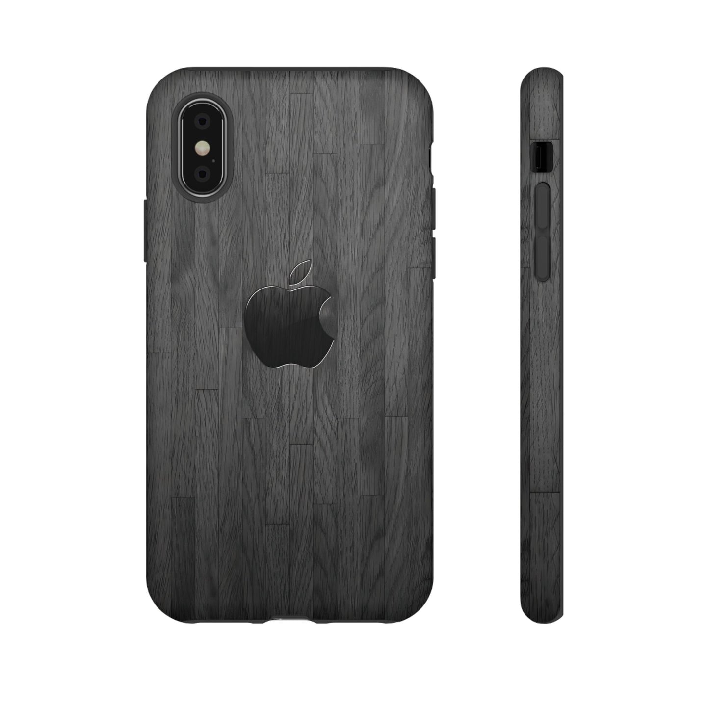 Tough Cases For iPhones, Gray Wood Color Rugged Phone Case