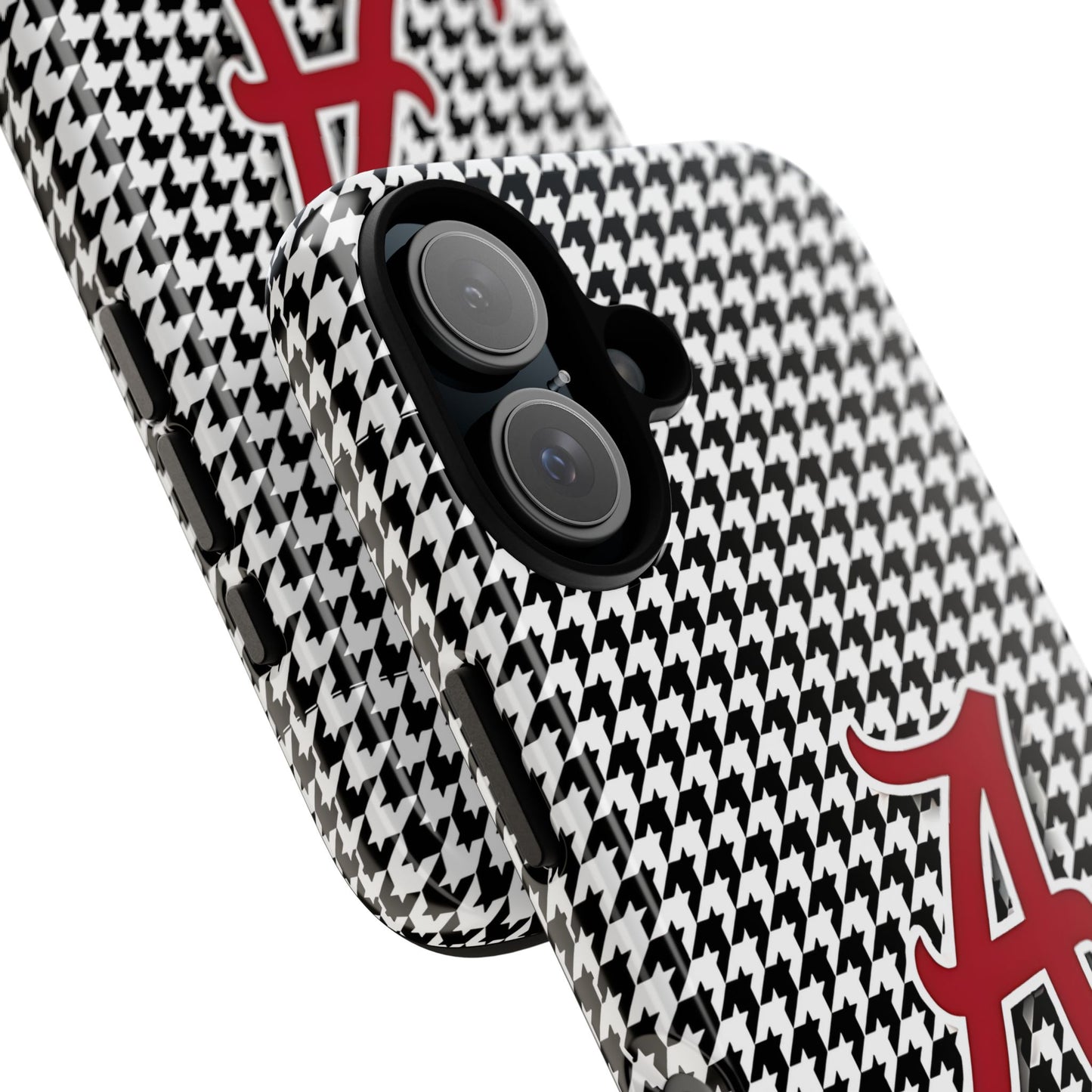 Alabama Houndstooth Phone Case, Tough Cases, College RTR Fan Gear, Initial A