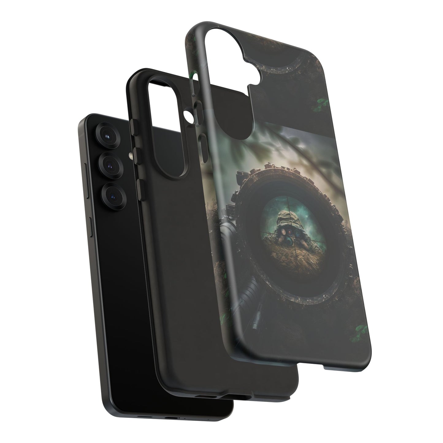 Sniper Scope Soldier Phone Case | Dual Layer Tough Cover  For iPhone
