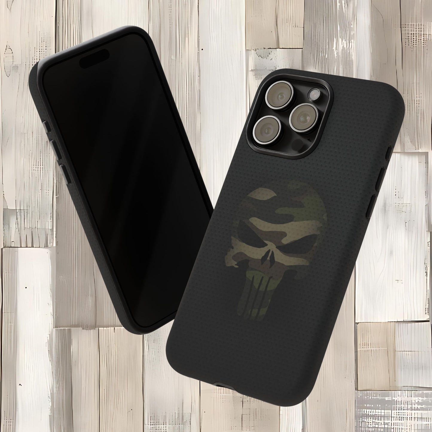 Camo Green Tough Case For iPhone, Samsung Galaxy, Jake Skull Punisher Graphic