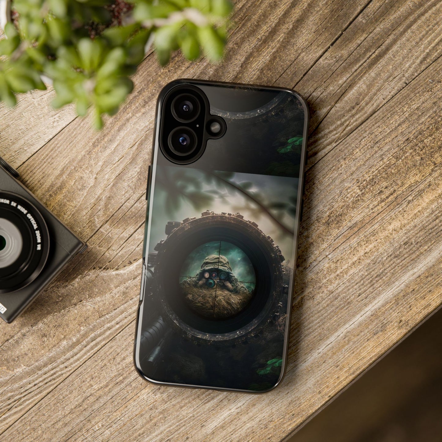 Sniper Scope Soldier Phone Case | Dual Layer Tough Cover  For iPhone