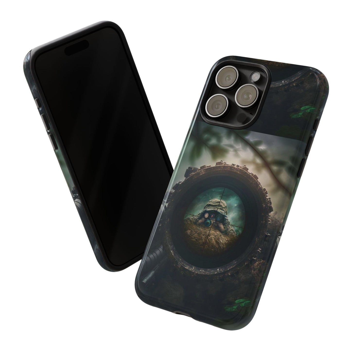 Sniper Scope Soldier Phone Case | Dual Layer Tough Cover  For iPhone
