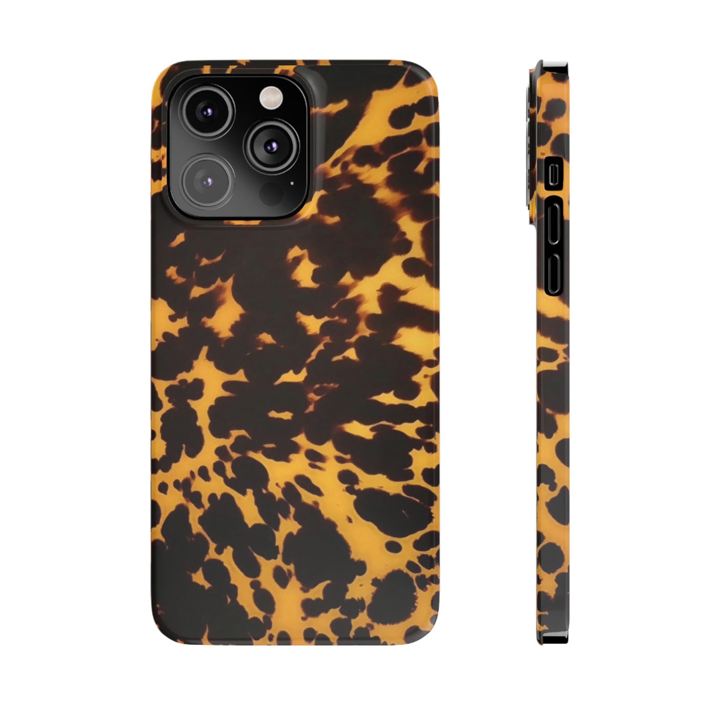 Two Tone Tortoiseshell iPhone Ultra Slim Cases, Glossy Finish