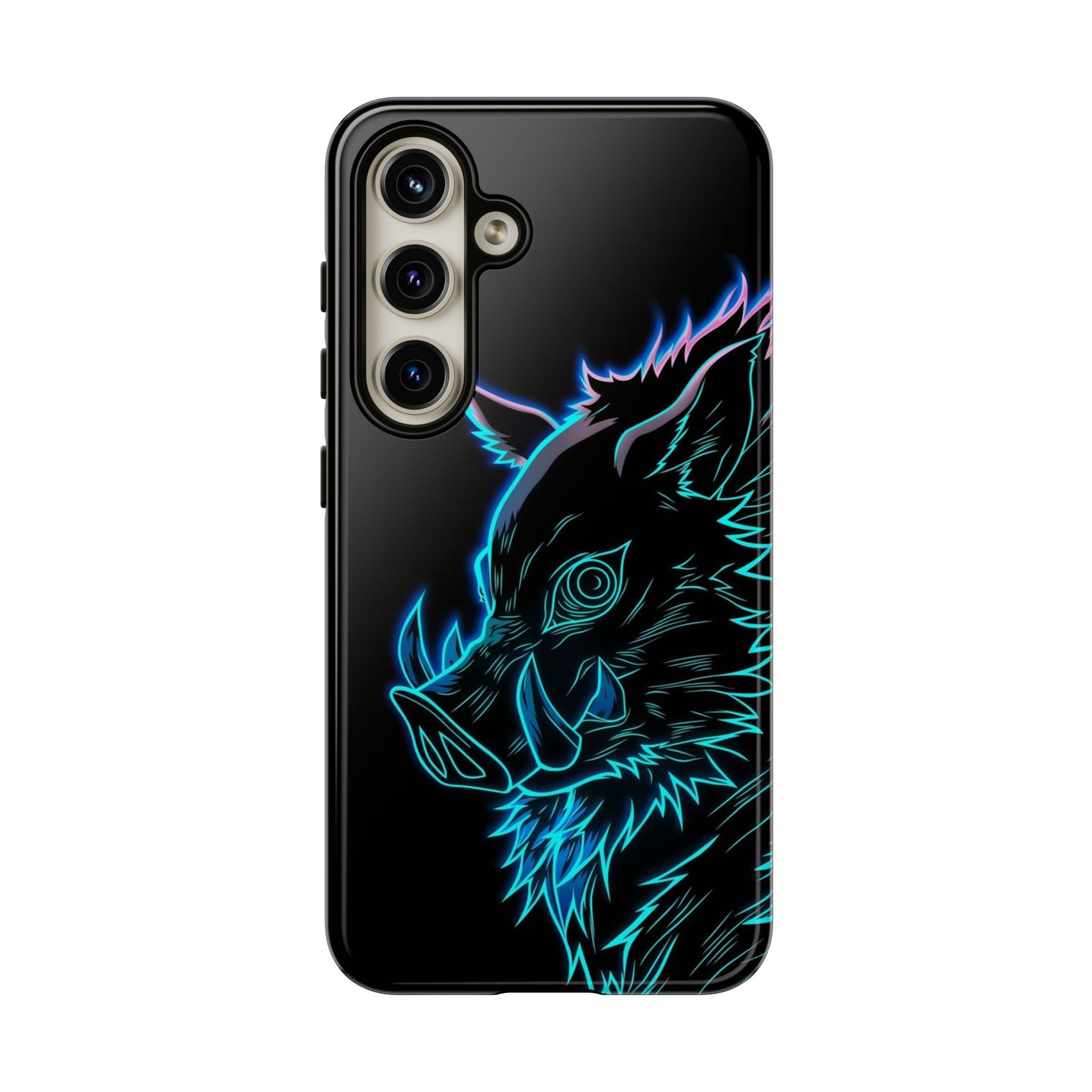 Tough Cases For iPhone, Galaxy, Anime Hashibira Beast Slayer Neon Design
